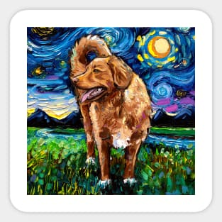 Nova Scotia Duck Tolling Retriever Starry Night Sticker